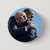 Barack Obama & John Lewis Hugging Ronde Button 5,7 Cm (Voorkant)
