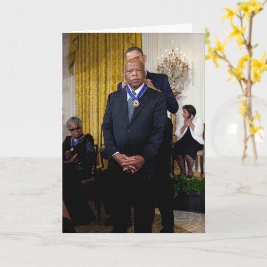 Barack Obama & John Lewis Kaart (Gele Bloem)