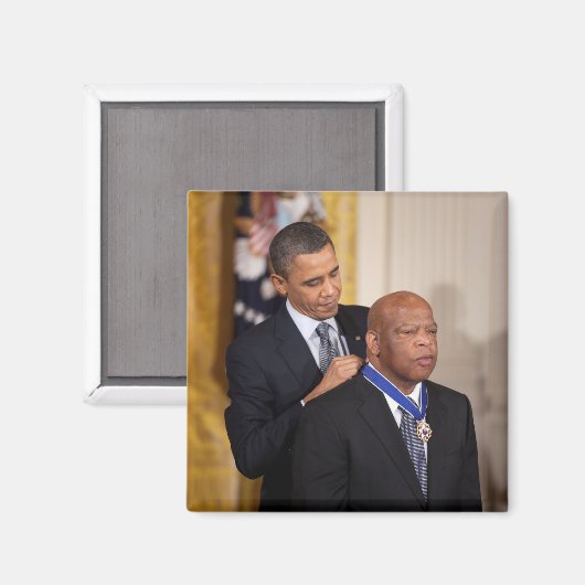 Barack Obama & John Lewis Magneet (Voorkant / Achterkant)