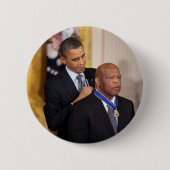 Barack Obama & John Lewis Ronde Button 5,7 Cm (Voorkant)