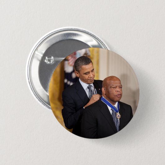 Barack Obama & John Lewis Ronde Button 5,7 Cm (Voorkant /achterkant)