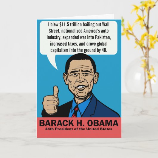 Barack Obama  Kaart (Gele Bloem)