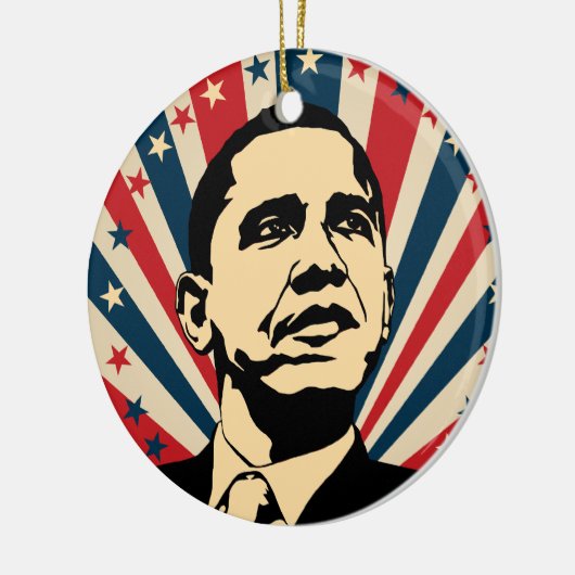 Barack Obama Keramisch Ornament (Links)