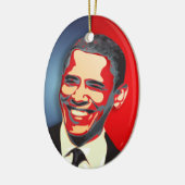 Barack Obama Keramisch Ornament (Links)