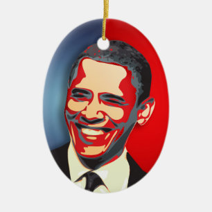 Barack Obama Keramisch Ornament