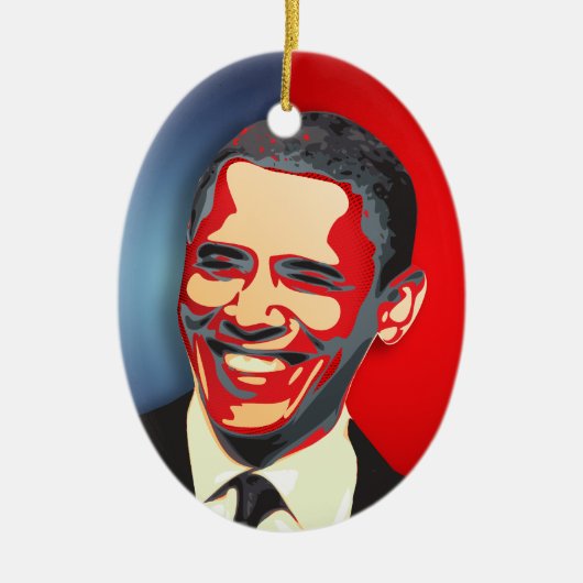 Barack Obama Keramisch Ornament (Voorkant)