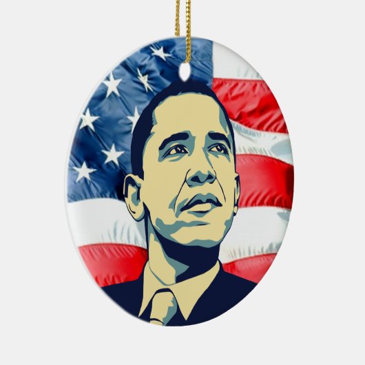 Barack Obama Keramisch Ornament (Rechts)