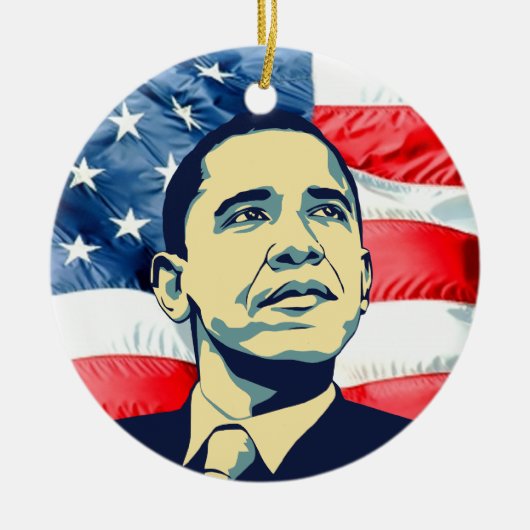 Barack Obama Keramisch Ornament (Voorkant)