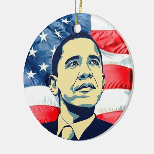 Barack Obama Keramisch Ornament (Links)