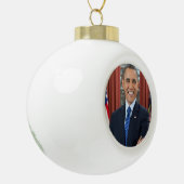 Barack Obama Keramische Bal Ornament (Links)