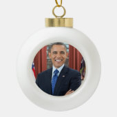 Barack Obama Keramische Bal Ornament (Voorkant)