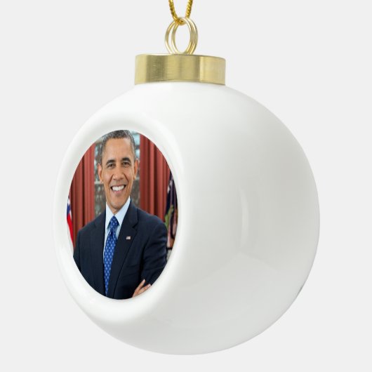Barack Obama Keramische Bal Ornament (Rechts)