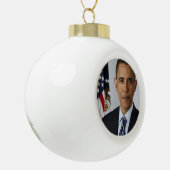 Barack Obama Keramische Bal Ornament (Links)