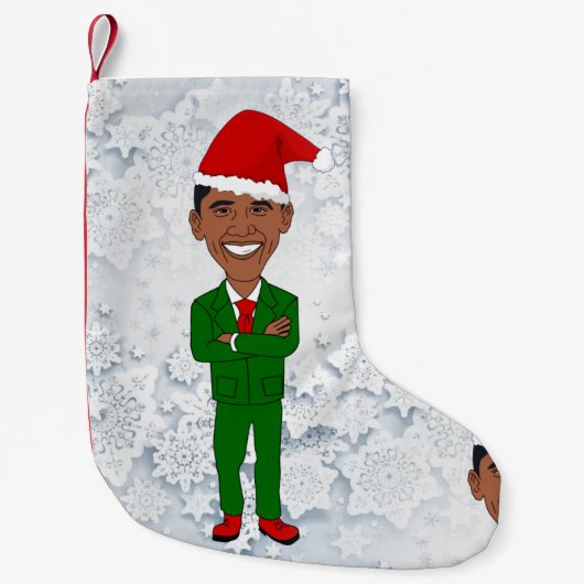 barack obama kerstkous santas kleine kerstsok (Voorkant)