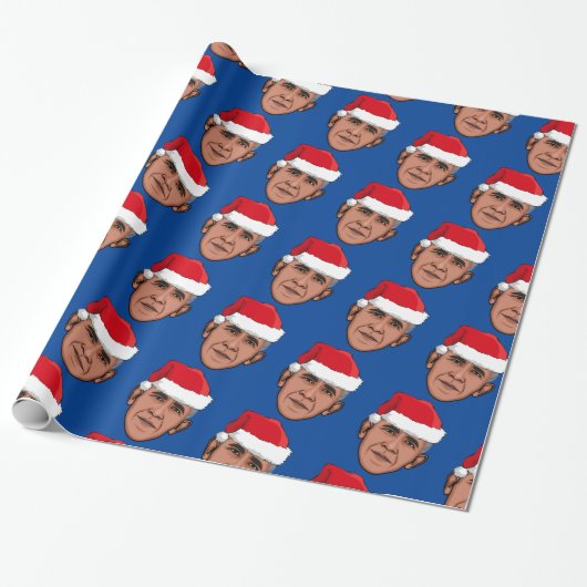BARACK OBAMA-Kerstmis Cadeaupapier (Uitgerold)