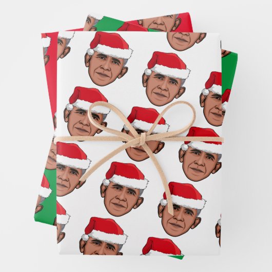 BARACK OBAMA-Kerstmis Inpakpapier Vel (In situ)