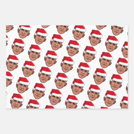 BARACK OBAMA-Kerstmis Inpakpapier Vel (Voorkant)