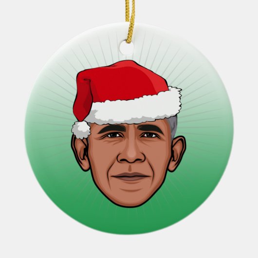 BARACK OBAMA-Kerstmis Keramisch Ornament (Voorkant)