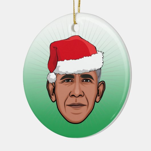 BARACK OBAMA-Kerstmis Keramisch Ornament (Links)
