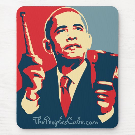Barack Obama - Koebel: OHP Mousepad Muismat (Voorkant)