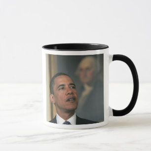 Barack Obama kondigt aan zijn intentie om te nomin Mok
