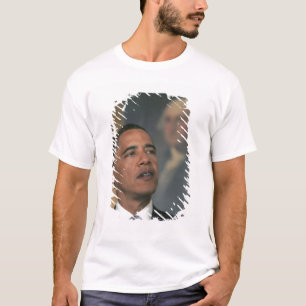 Barack Obama kondigt aan zijn intentie om te nomin T-shirt