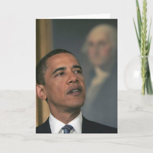Barack Obama kondigt zijn bedoeling aan om te Kaart