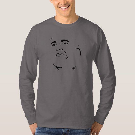 Barack Obama Long Slapt T-Shirt (Voorkant)