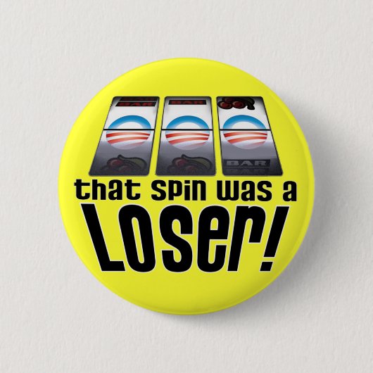 Barack Obama - Loser! Ronde Button 5,7 Cm (Voorkant)
