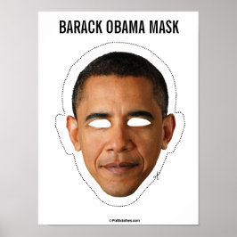 Barack Obama Mask Cutout Poster