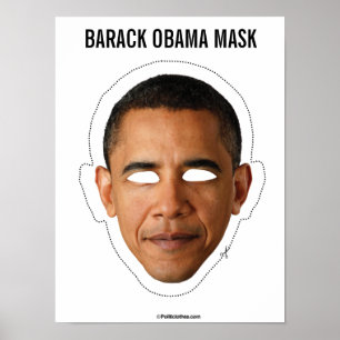 Barack Obama Masker Cutout Poster