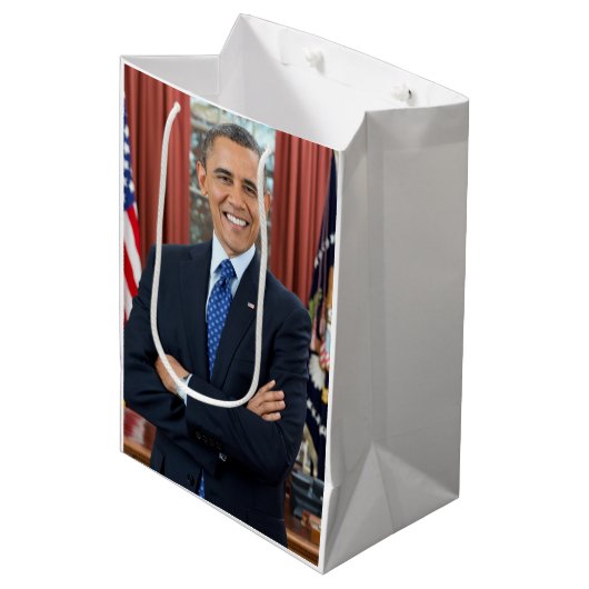 Barack Obama Medium Cadeauzakje (Voorkant Gekanteld)