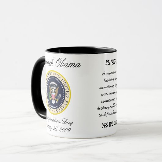 Barack Obama met Jack Kennedy - Ringer Mok (Voorkant links)