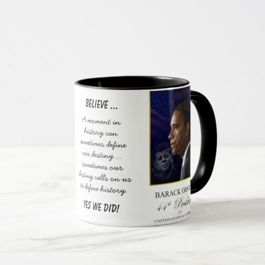 Barack Obama met Jack Kennedy - Ringer Mok (Voorkant rechts)