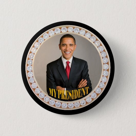 Barack Obama Mijn President Ronde Button 5,7 Cm (Voorkant)