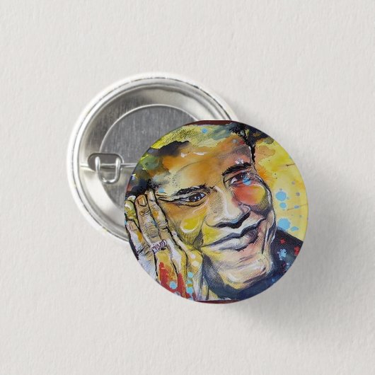 Barack Obama Mini Button (Voorkant /achterkant)