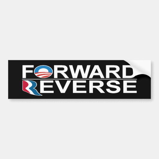 Barack Obama Mitt Romney Forward Bumpersticker (Voorkant)