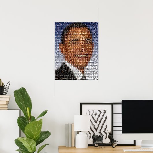 BARACK OBAMA-montage Poster (Thuiskantoor)