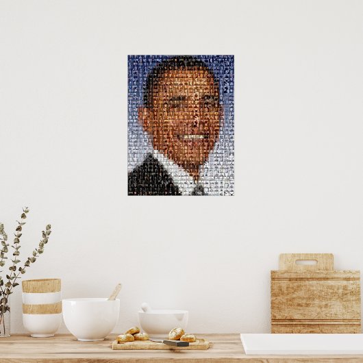 BARACK OBAMA-montage Poster (Keuken)