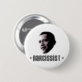 Barack Obama Narcissist Ronde Button 5,7 Cm (Voorkant /achterkant)