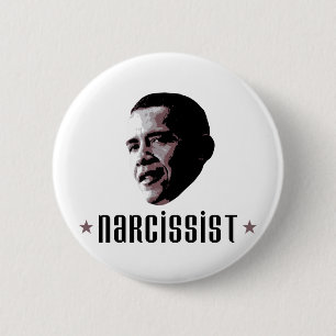 Barack Obama Narcissist Ronde Button 5,7 Cm