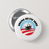 Barack Obama No Fly Zone Ronde Button 5,7 Cm (Voorkant /achterkant)