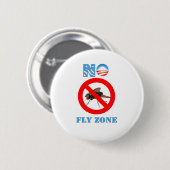 Barack Obama No Fly Zone Ronde Button 5,7 Cm (Voorkant /achterkant)