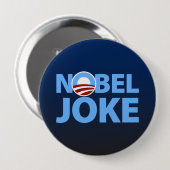 Barack Obama: Nobel Joke Ronde Button 4,0 Cm (Voorkant /achterkant)