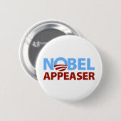 Barack Obama: Nobelactie Ronde Button 5,7 Cm (Voorkant /achterkant)