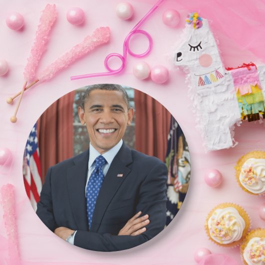 Barack Obama Papieren Bordje (Feest)