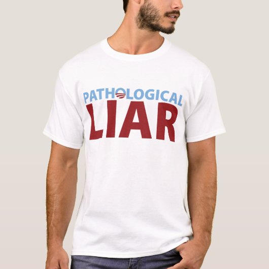 Barack Obama: Pathologische leugenaar T-shirt (Voorkant)