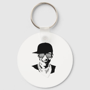 Barack Obama Pet Bandana Glasses Sleutelhanger