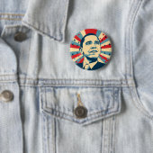Barack Obama Pinback Button (In situ)