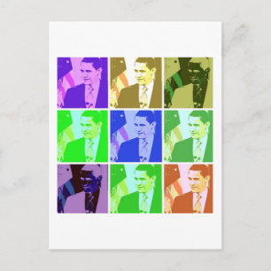 Barack Obama Pop Art Briefkaart